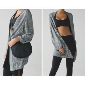 Lululemon M/L BREEZE EASY Gray Cardi Sweater $128